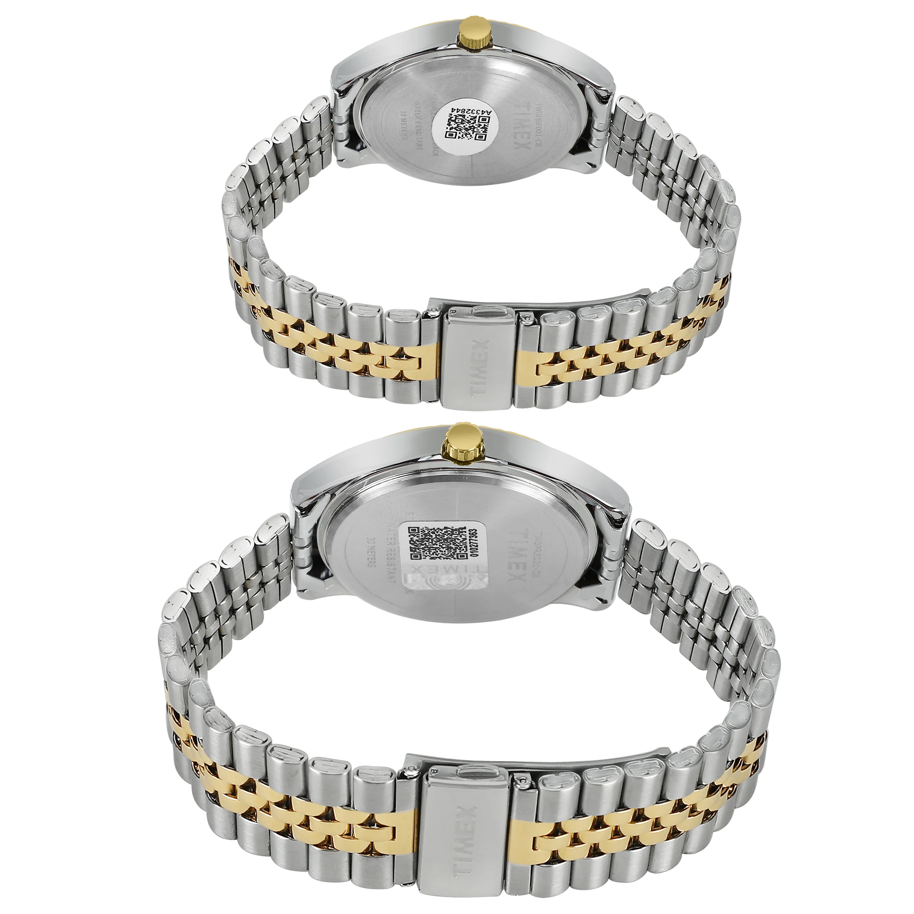 TIMEX Unisex Silver Round Dial Analog Pair Watch - TW0PRE001 - Image 4
