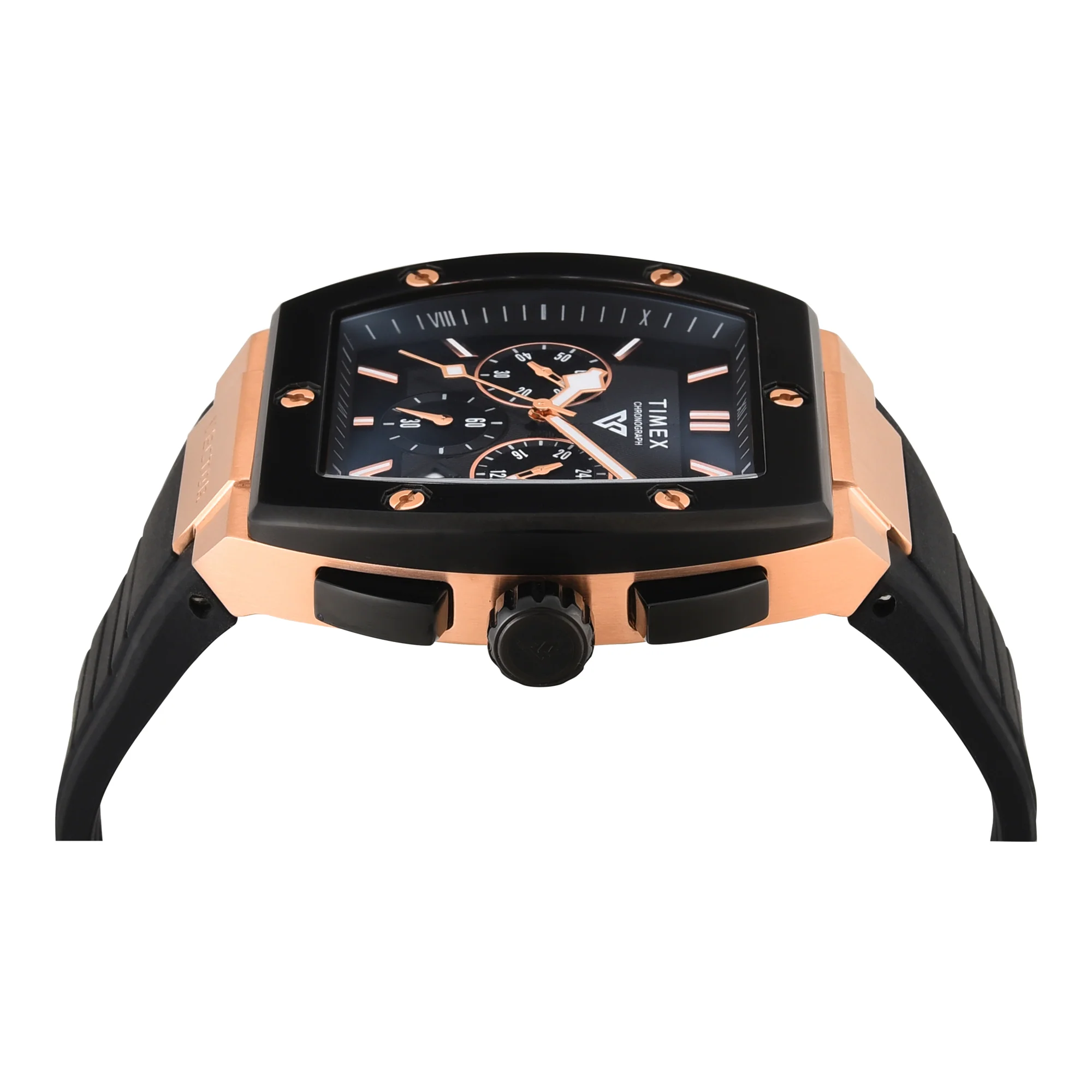 TIMEX Vector Men Black Rectangle Chronograph Dial Analog Watch - TWEG26201 - Image 4