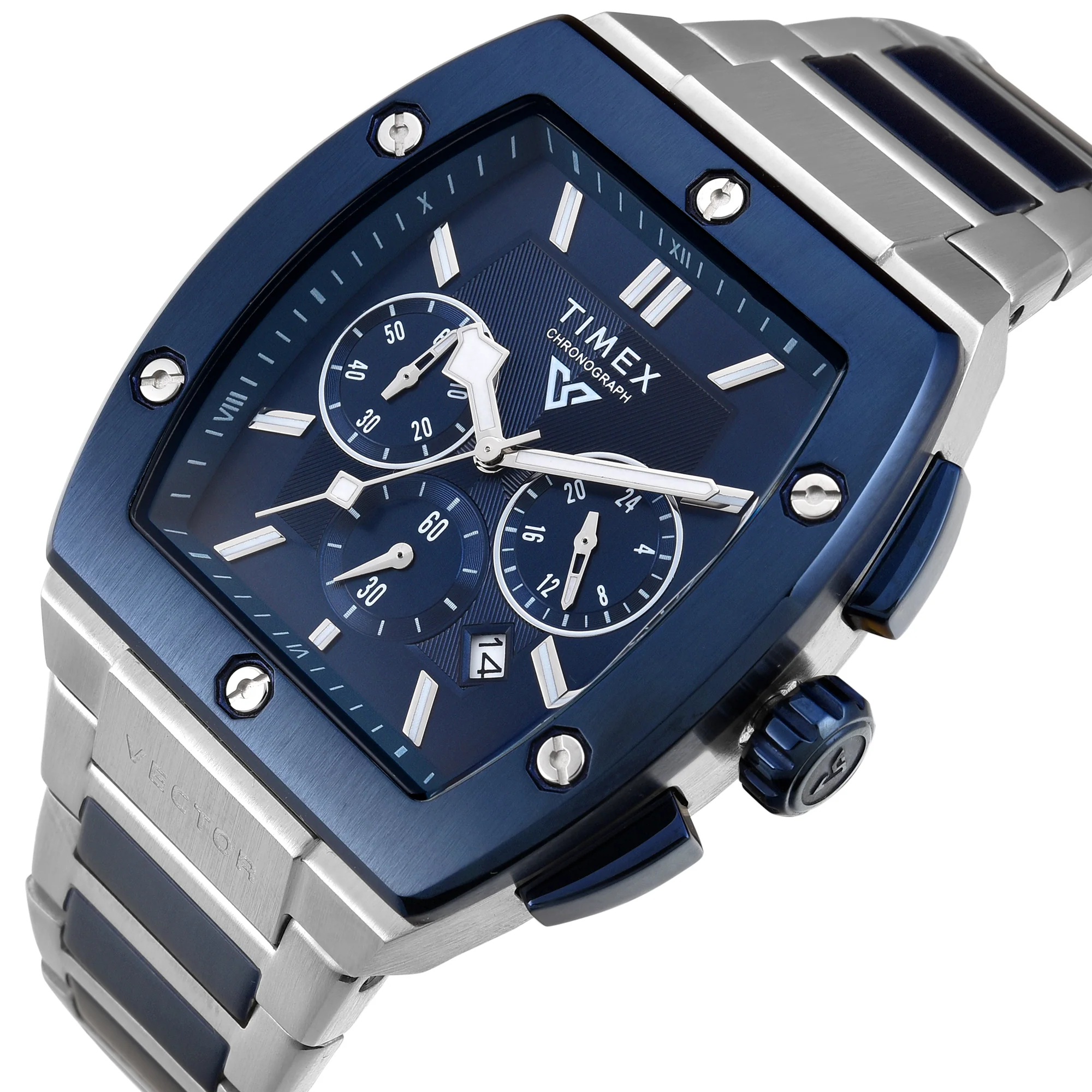 TIMEX Vector Men Blue Rectangle Chronograph Dial Analog Watch - TWEG26202 - Image 2