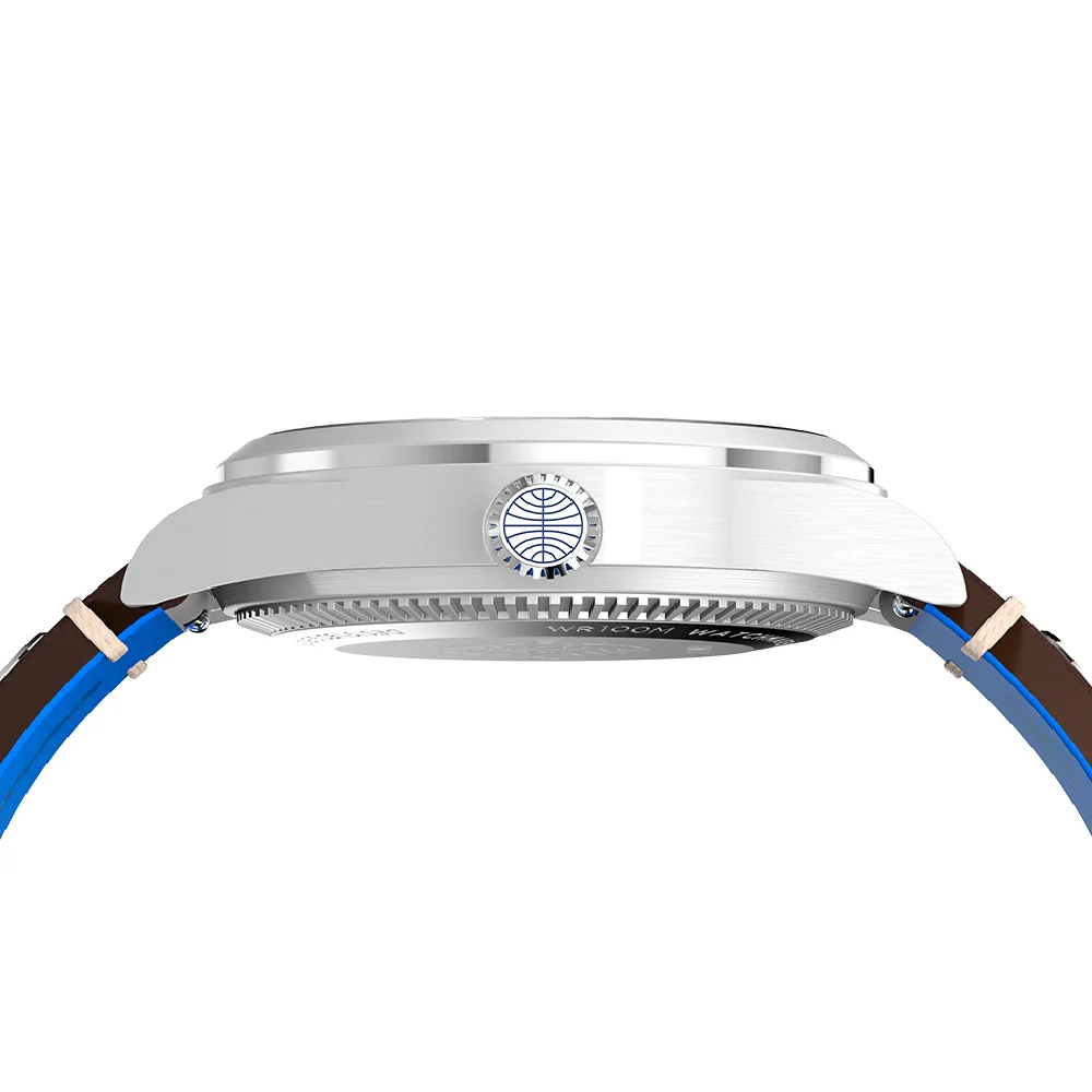 Timex Waterbury GMT x Pan Am® 39mm Leather Strap Watch - Image 5