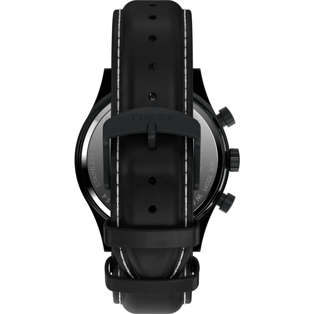 Waterbury Traditional Fly Back Chronograph 43mm Leather Strap Watch - Image 4