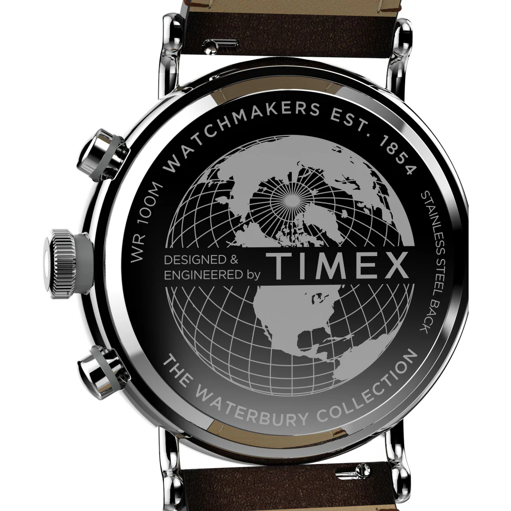 Waterbury Standard 43mm Leather Strap Watch - Image 3
