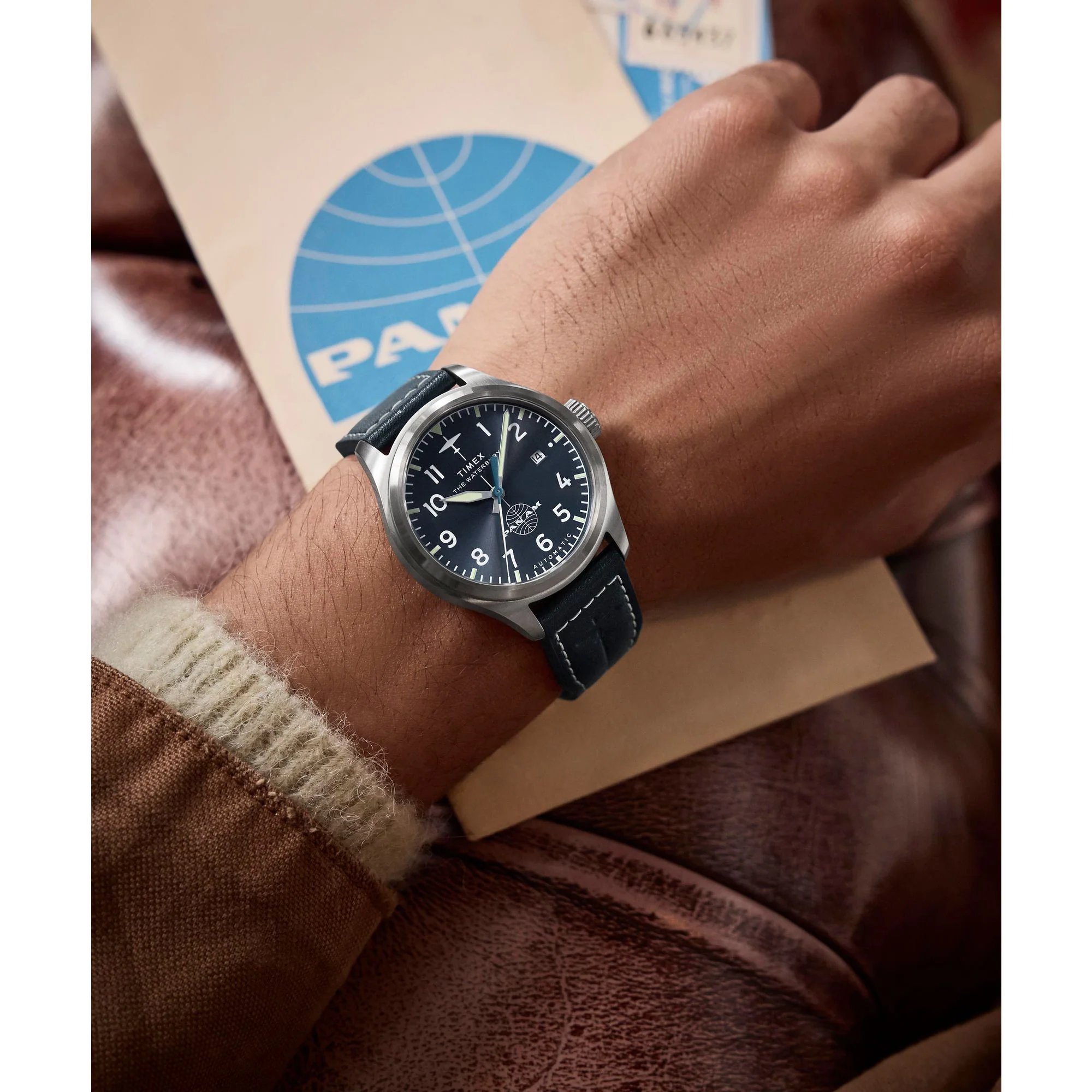 TIMEX Waterbury Traditional Blue Round Dial Mechanical Automatic Men's Watch - TW2Y38800X6 - Image 9