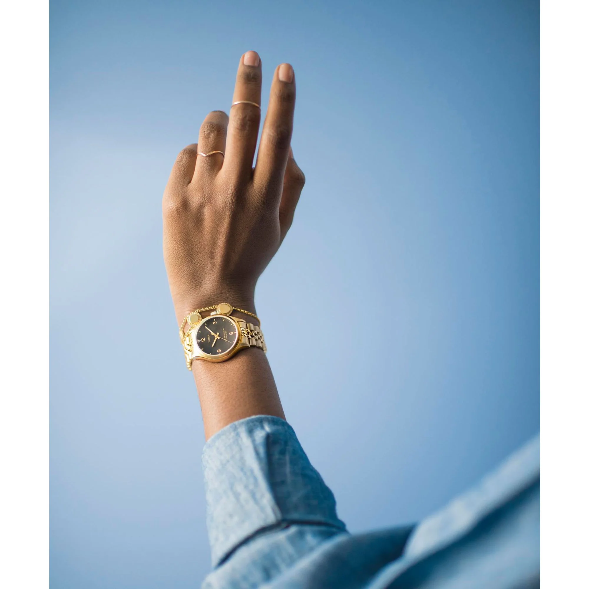 Timex Waterbury Women Black Round Analog Watch - TW2R69300UJ - Image 4