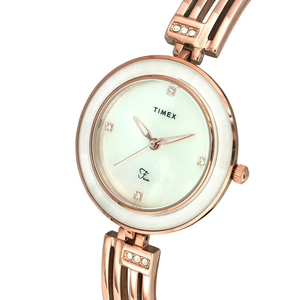 Timex Fria Women Off White Round Analog Watch - TWEL16200 - Image 2