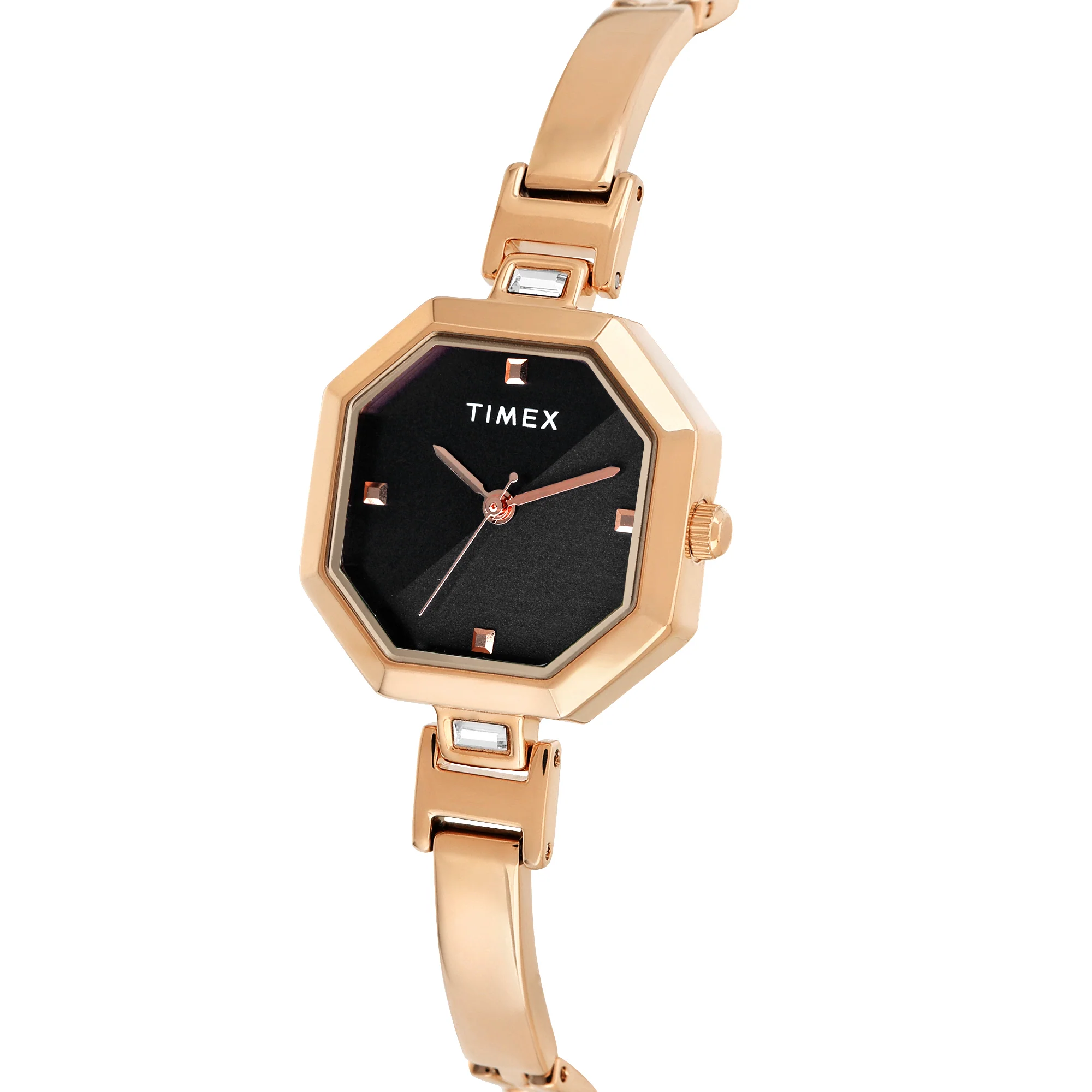 TIMEX Women Black Octagonal Dial Analog Watch - TWEL195SMU04 - Image 2