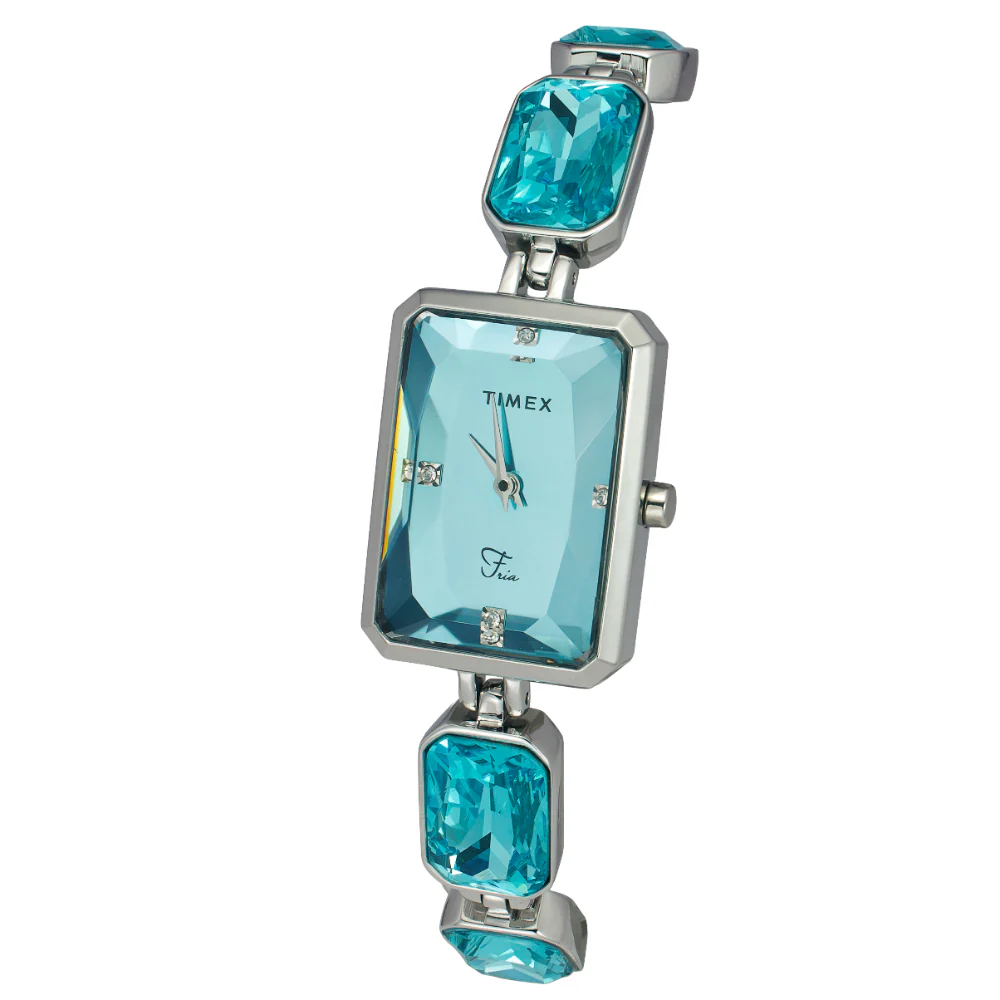 Timex Fria Women Blue Rectangular Analog Watch - TWEL16904 - Image 2