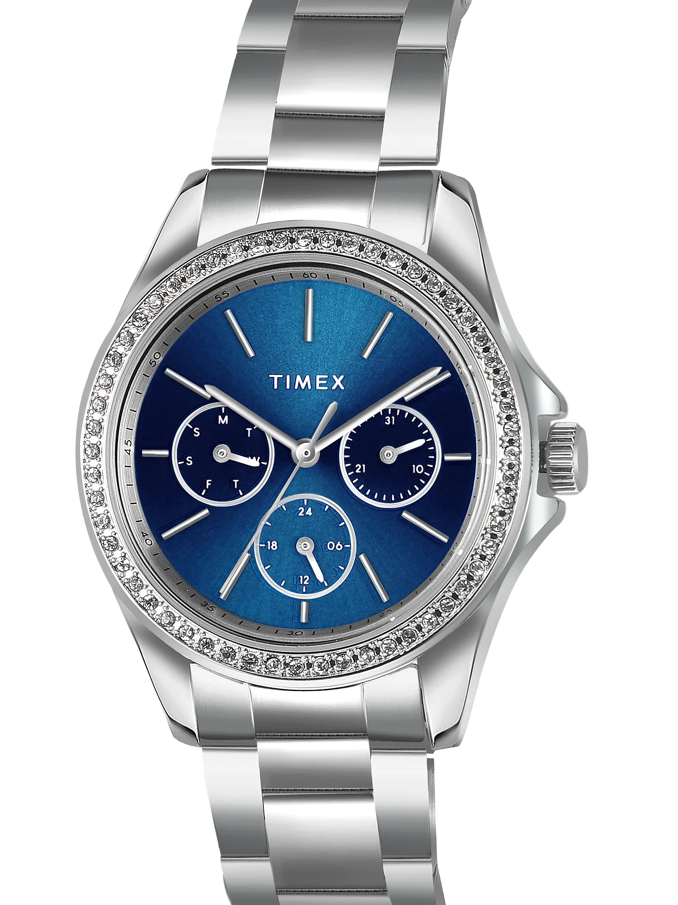 Timex Women Blue Round Analog Watch- TW000Z400 - Image 2