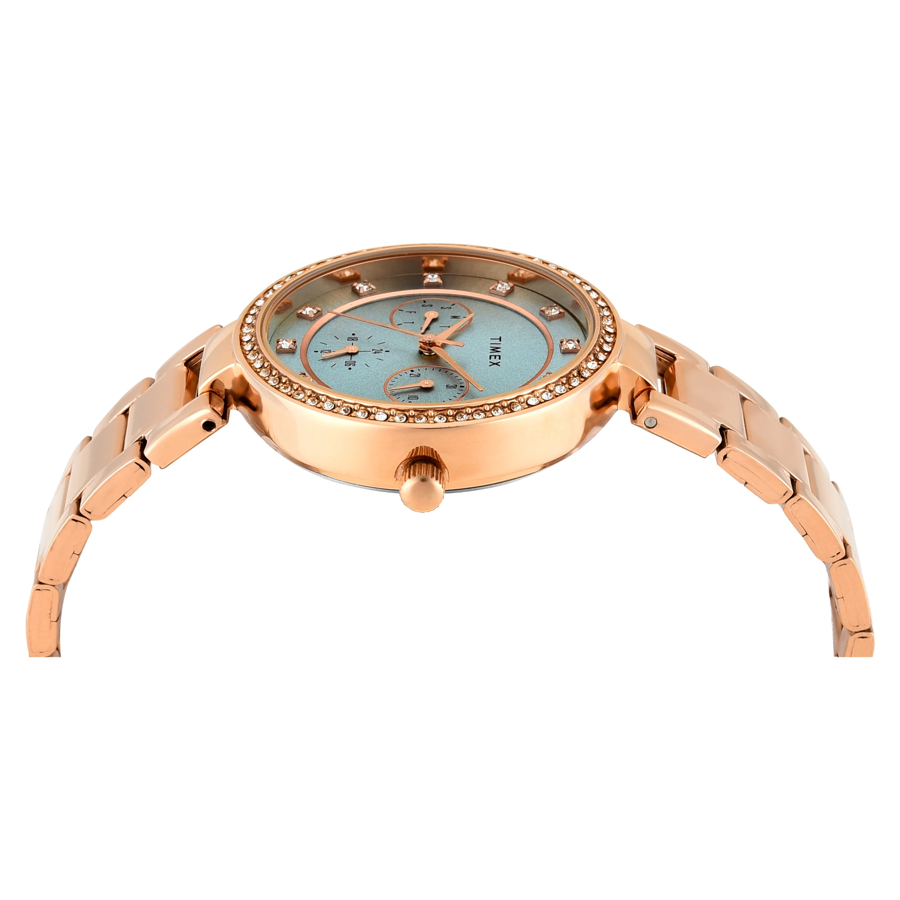 TIMEX Women Blue Round Dial Analog Watch - TWEL18705 - Image 4