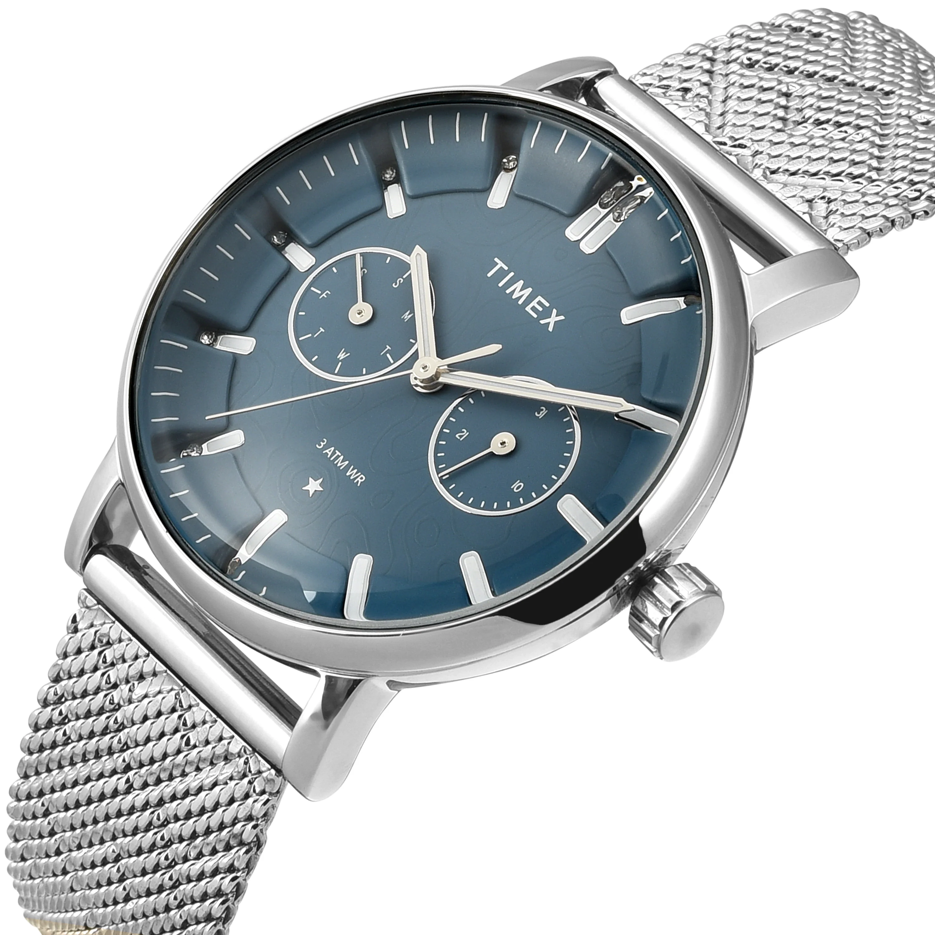 TIMEX Women Blue Round Dial Analog Watch - TWEL20301 - Image 2