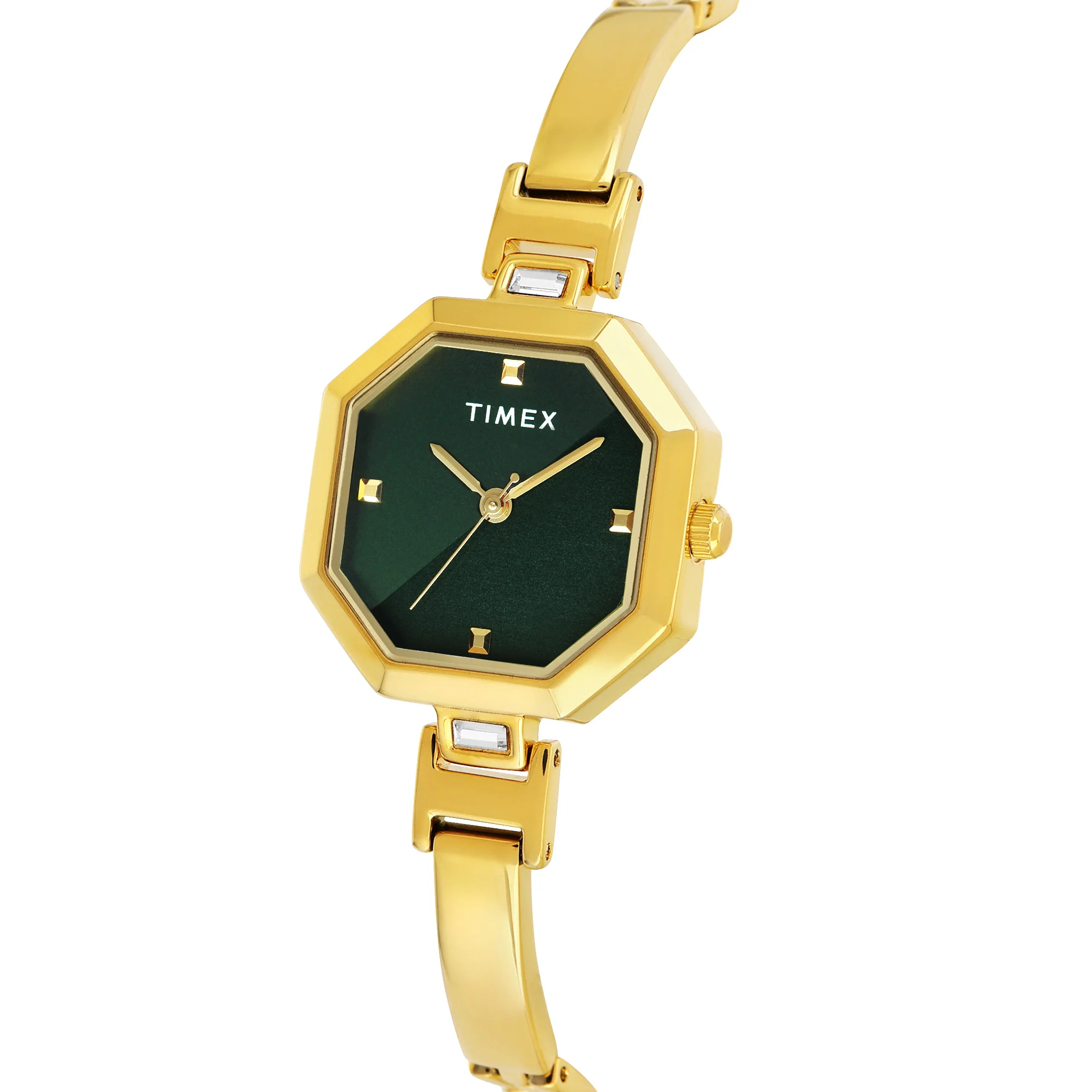 TIMEX Women Green Octagonal Dial Analog Watch - TWEL195SMU02 - Image 2