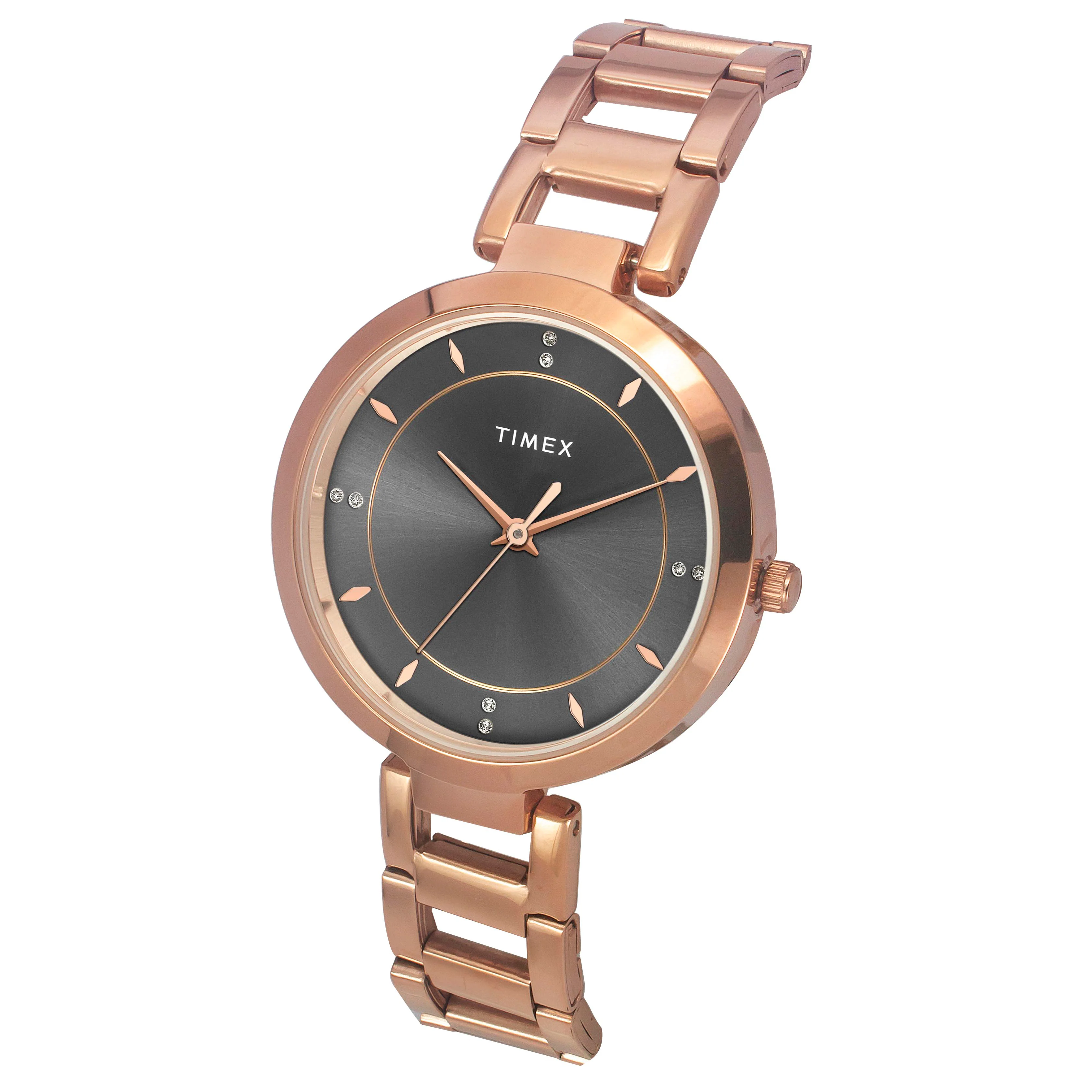Timex Women Grey Round Analog Watch- TWEL107SMU12 - Image 2