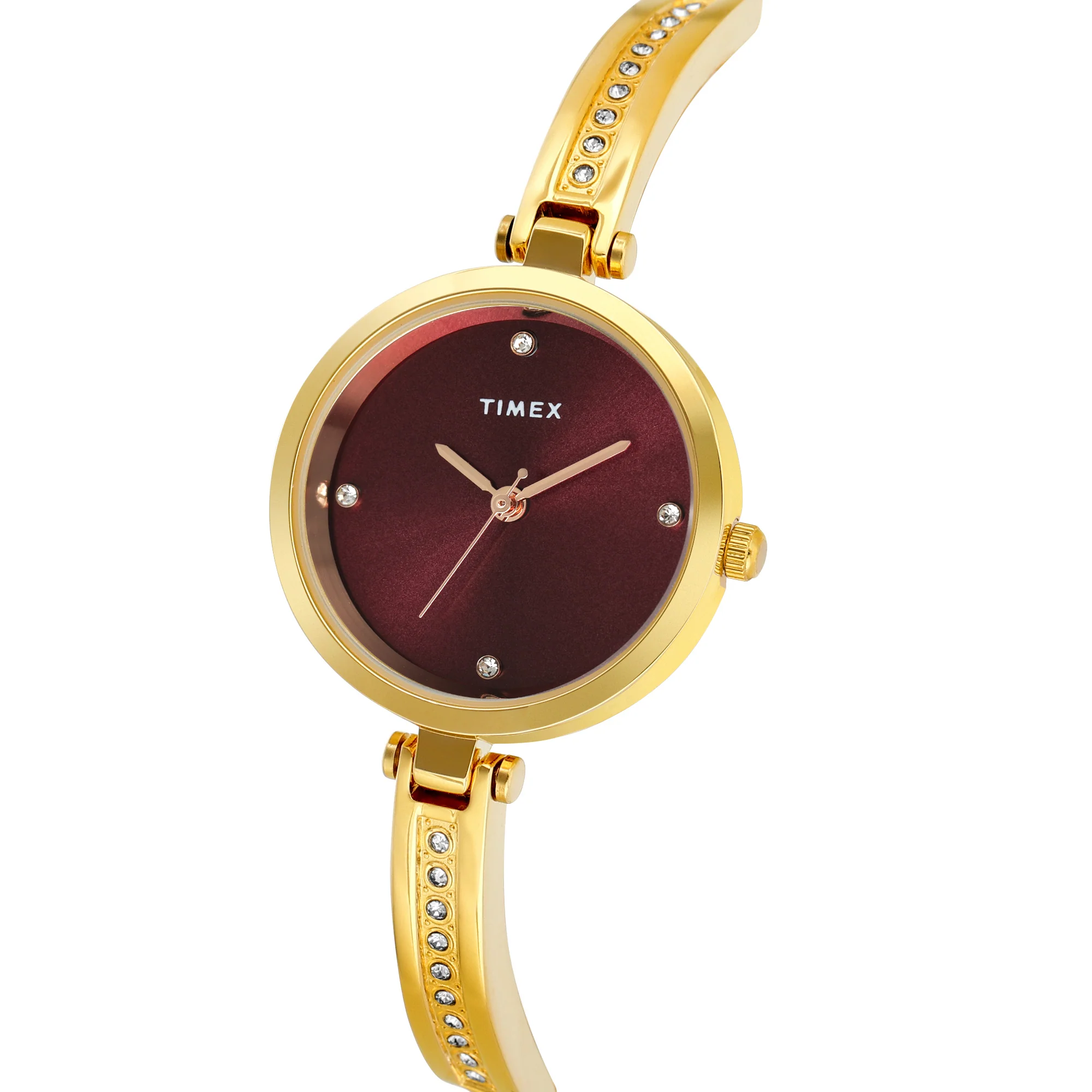 TIMEX Women Maroon Round Dial Analog Watch - TWEL200SMU04 - Image 2