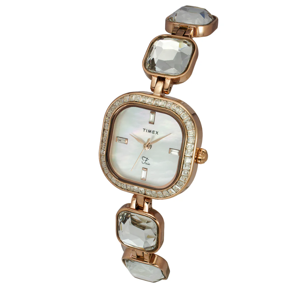 Timex Fria Women Off White Square Analog Watch - TWEL17105 - Image 2