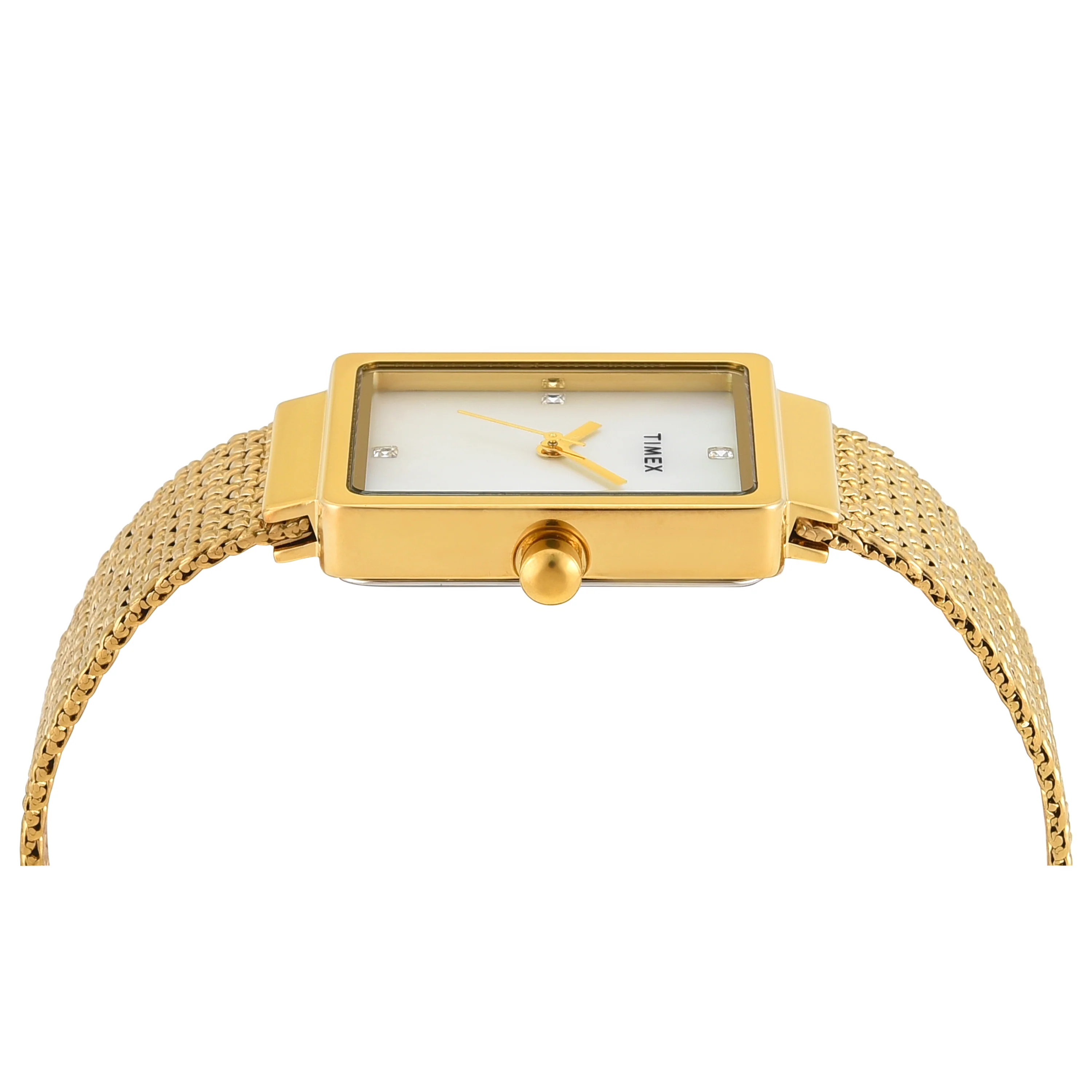 TIMEX Women Mother of Pearl Rectangle Dial Analog Watch - TWEL20703 - Image 4