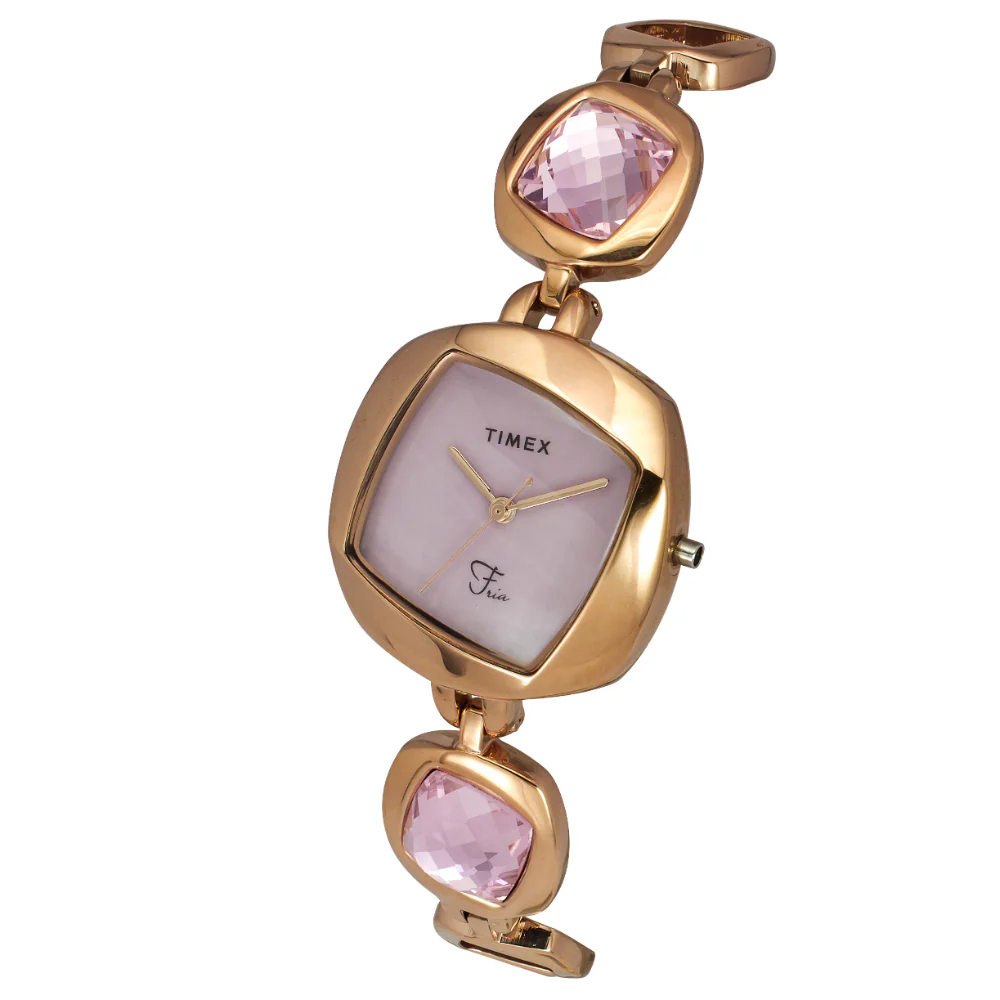 Timex Fria Women Pink Square Analog Watch - TWEL15006 - Image 2
