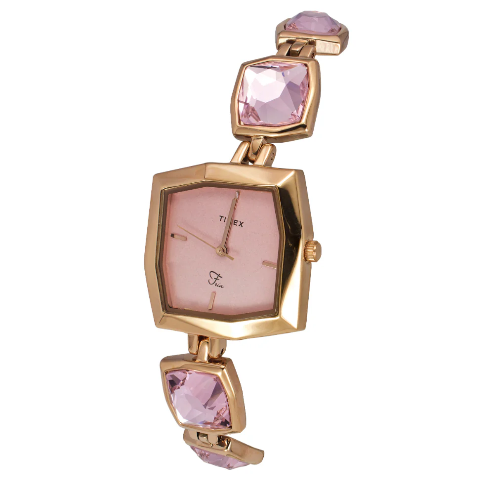 Timex Fria Women Pink Square Analog Watch - TWEL16103 - Image 2