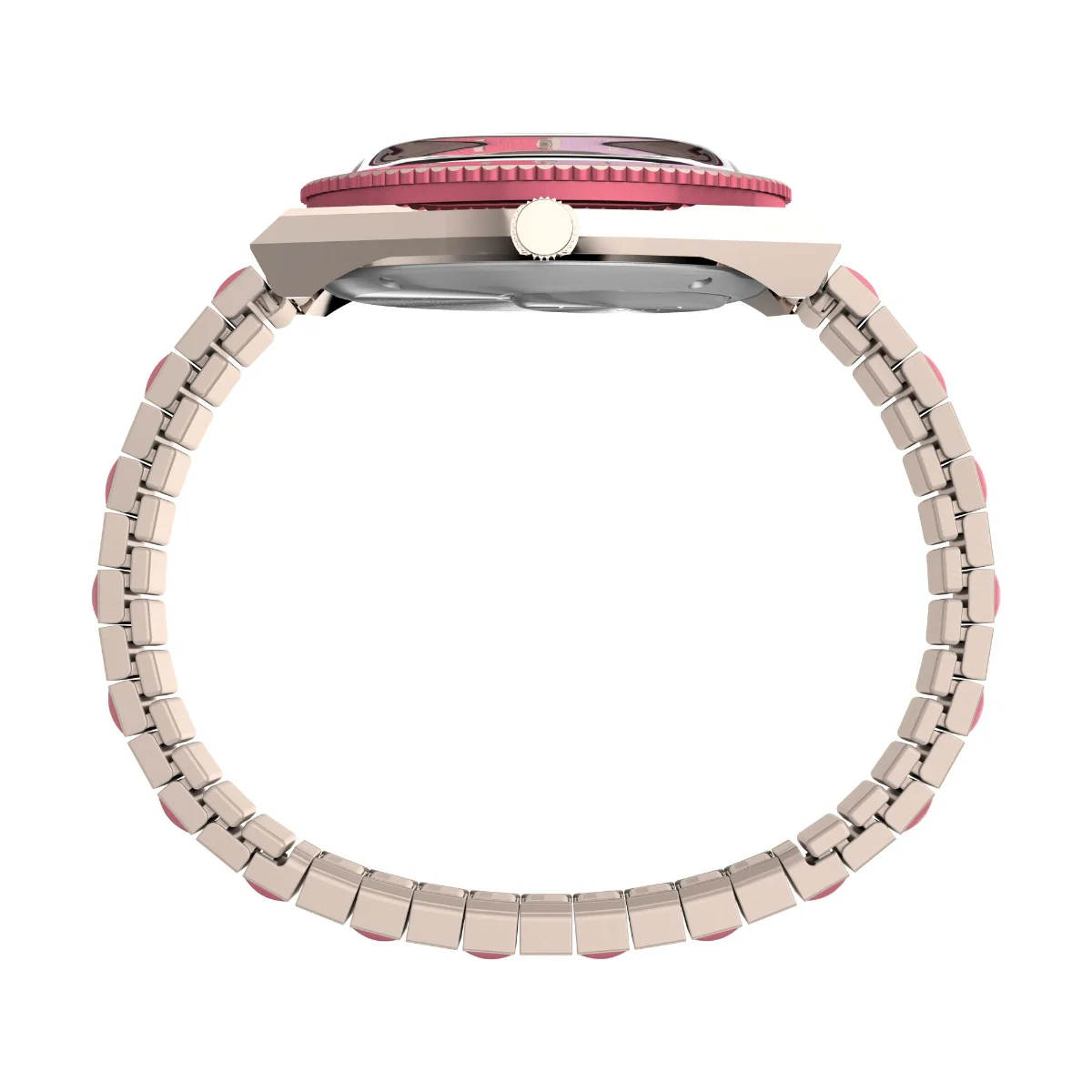 Q Timex 36mm Stainless Steel Expansion Band Watch - Image 4