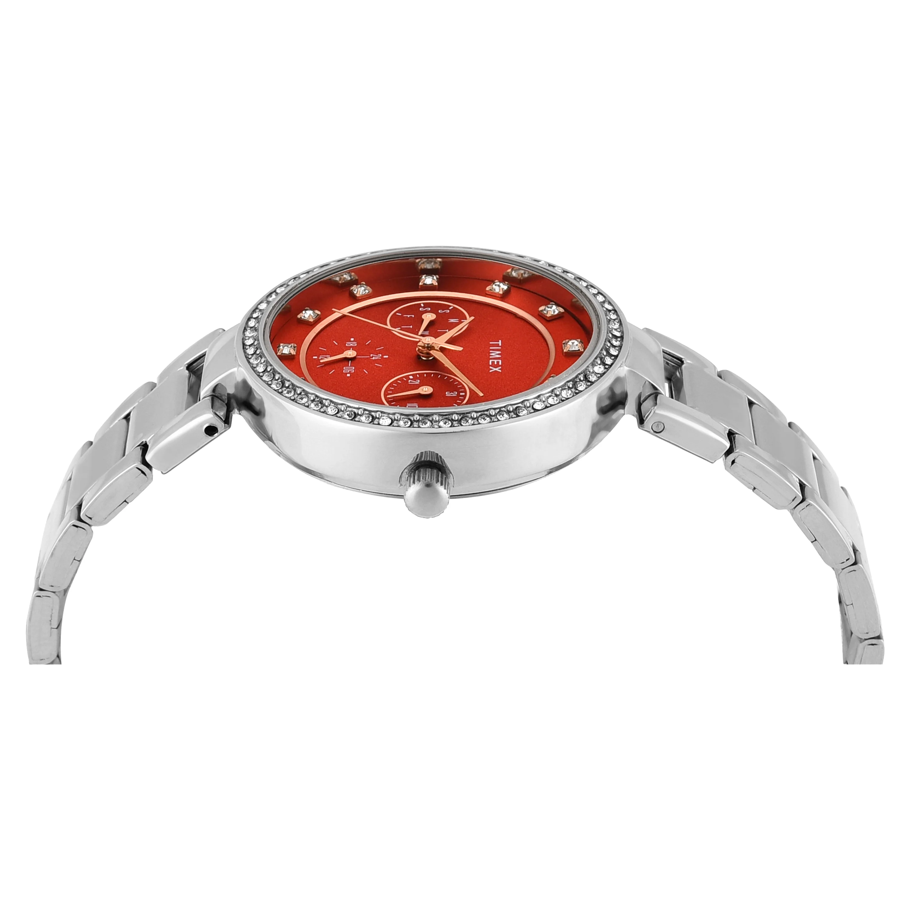 TIMEX Women Red Round Dial Analog Watch - TWEL18704 - Image 4