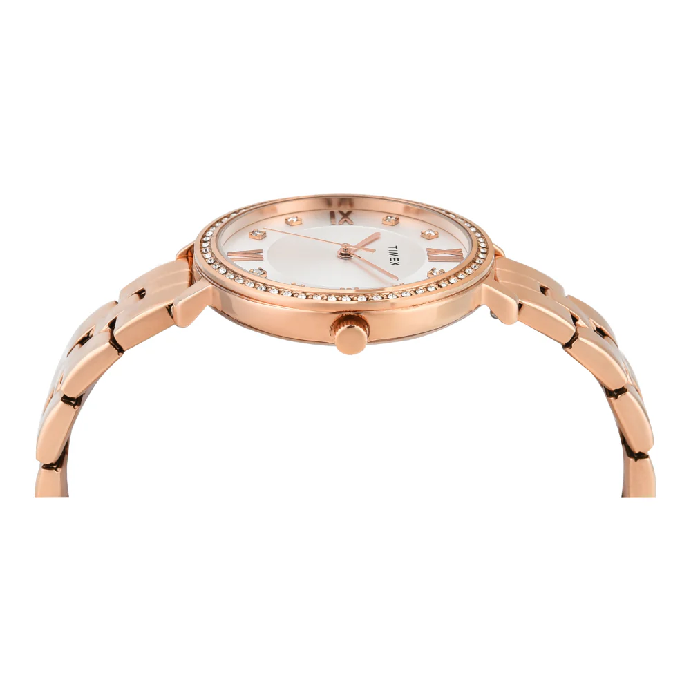 Timex Women Silver Round Analog Dial Watch- TWEL14711 - Image 5