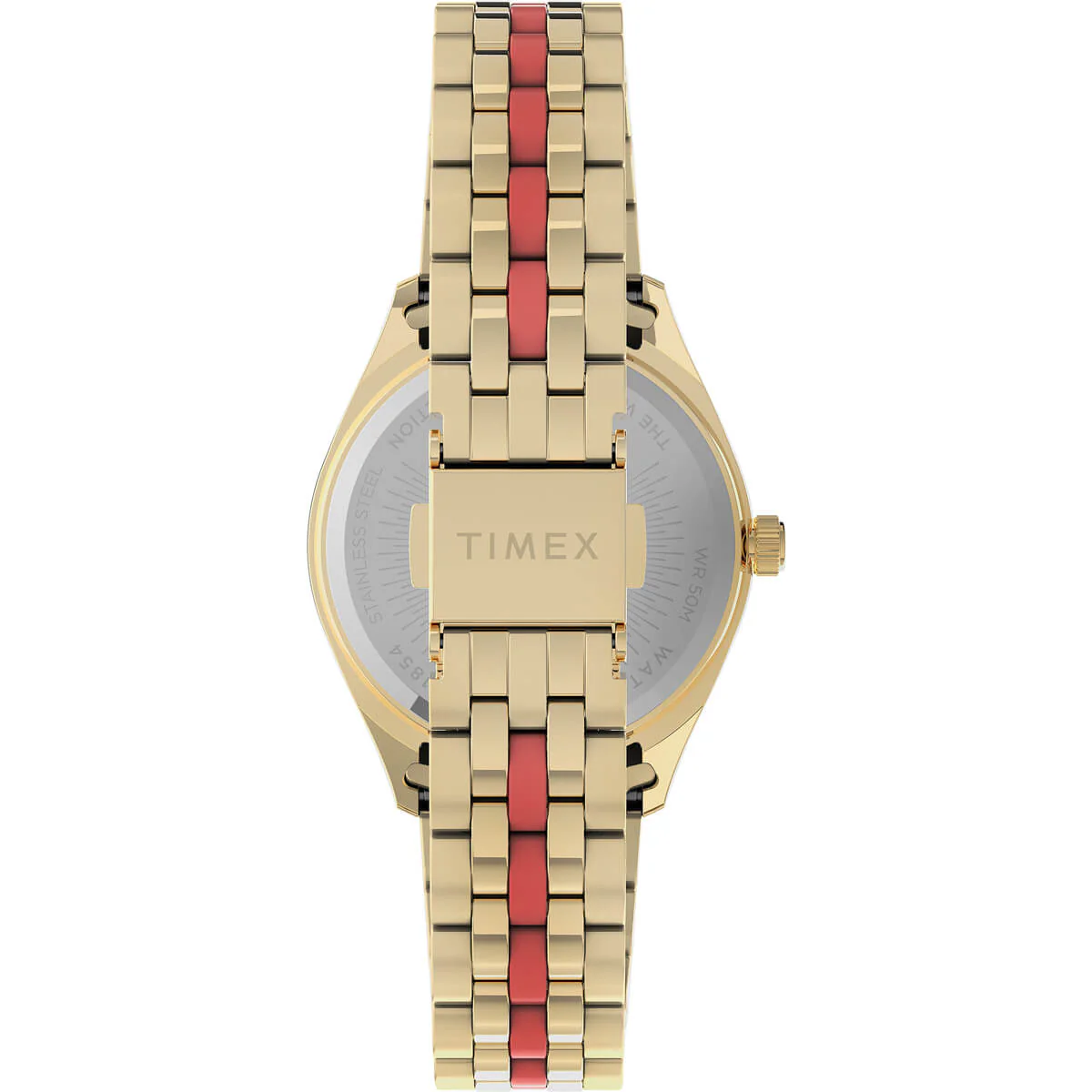 Timex 3 Hands Women's Analog Orange Dial Coloured Quartz Watch, Round Dial with 36 mm Case width - TW2U82700UJ - Image 4