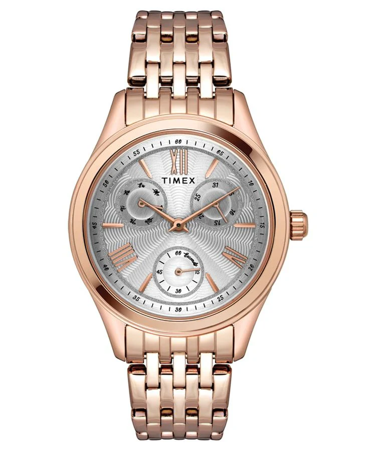 Timex Fashion Women's Connected Silver Dial Round Case Multifunction Function Watch -TW000W217 - Image 2
