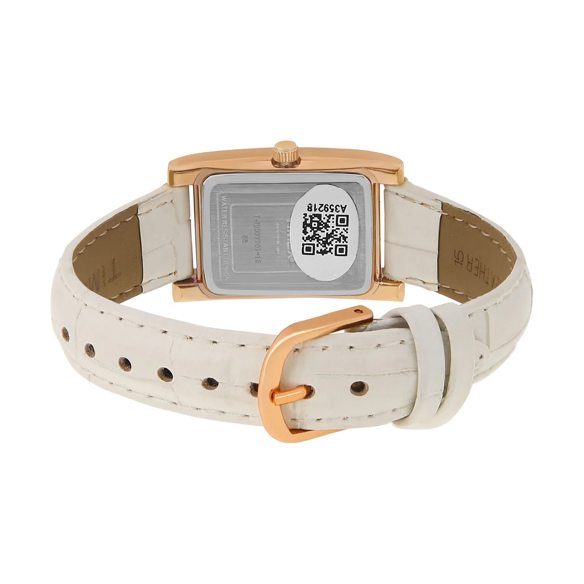 Timex Fashion Women's Silver Dial Rectangle Case 3 Hands Function Watch -TW000Y701 - Image 4