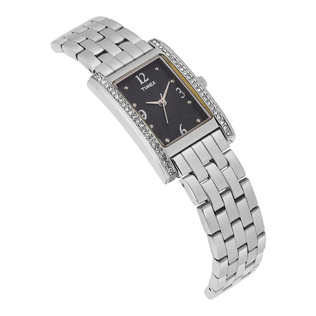 Timex Fashion Women's Black Dial Rectangle Case 3 Hands Function Watch -TW000Y702 - Image 2