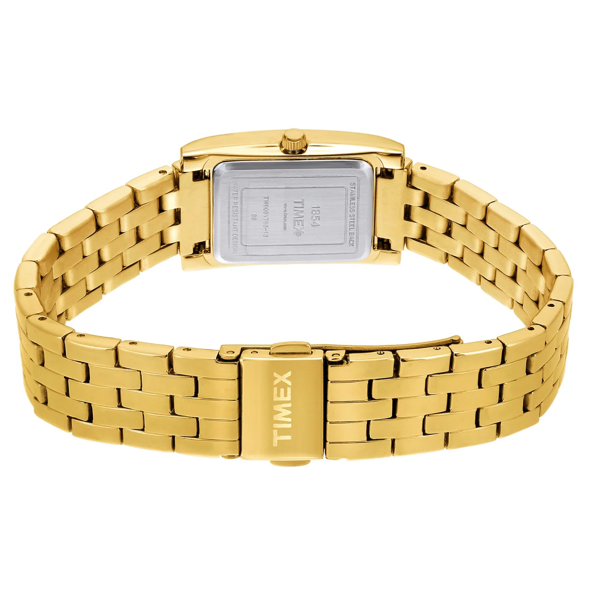 Timex Fashion Women's Silver Dial Rectangle Case 3 Hands Function Watch -TW000Y704 - Image 2