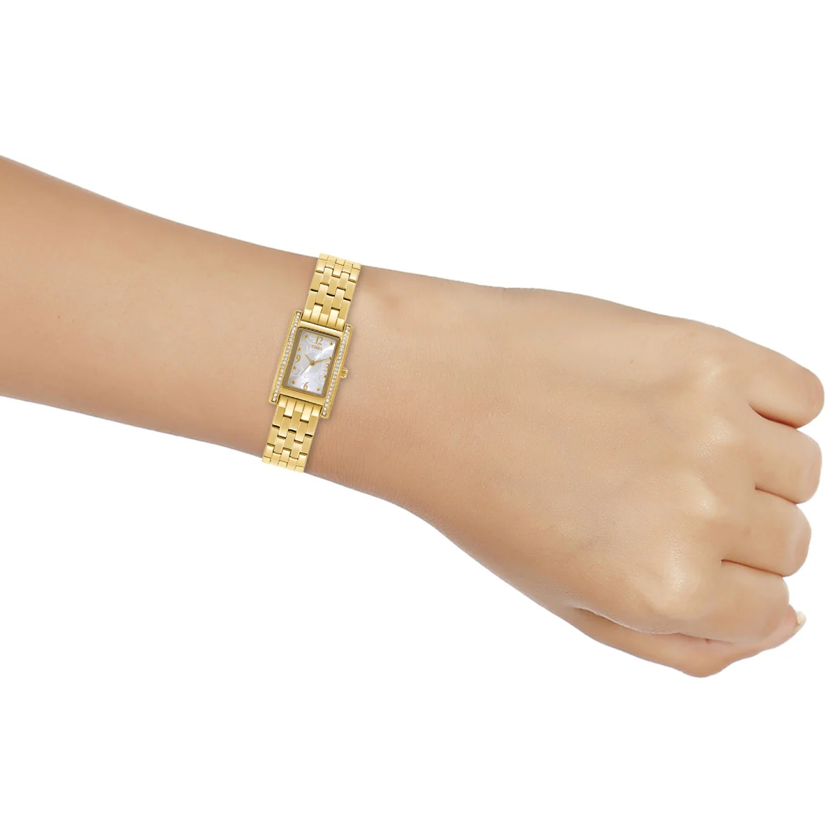 Timex Fashion Women's Silver Dial Rectangle Case 3 Hands Function Watch -TW000Y704 - Image 6