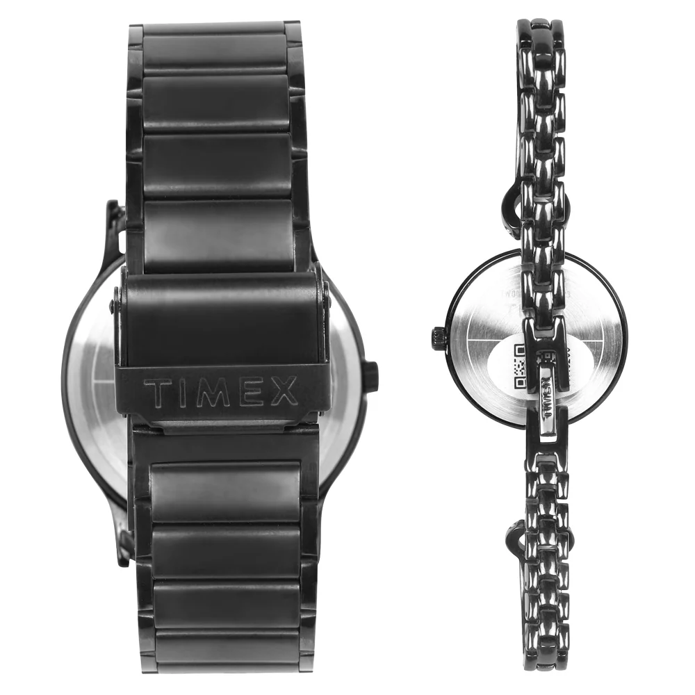 Timex Classics Pairs Black Dial Round Case Day Date/3 Hands Function Watch -TW00PR264 - Image 4