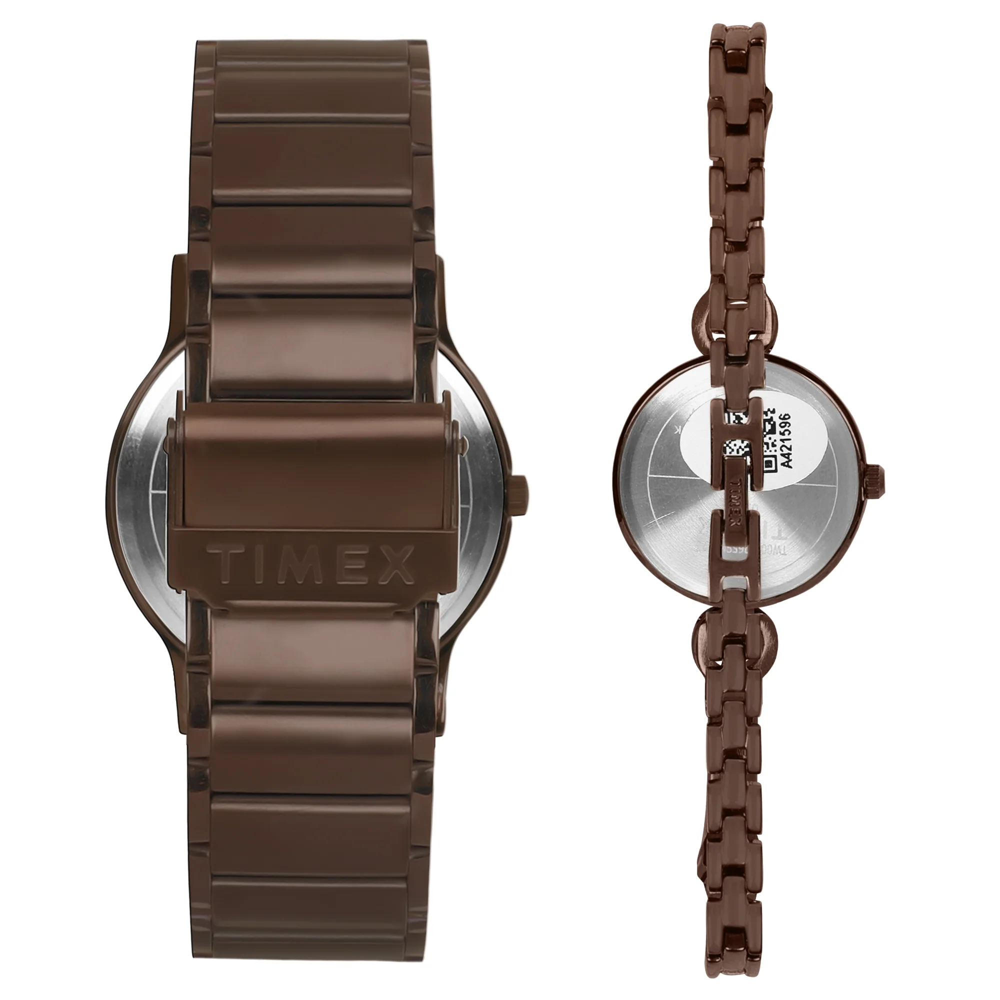 Timex Classics Pairs Rose Gold Dial Round Case Day Date/3 Hands Function Watch -TW00PR265 - Image 3