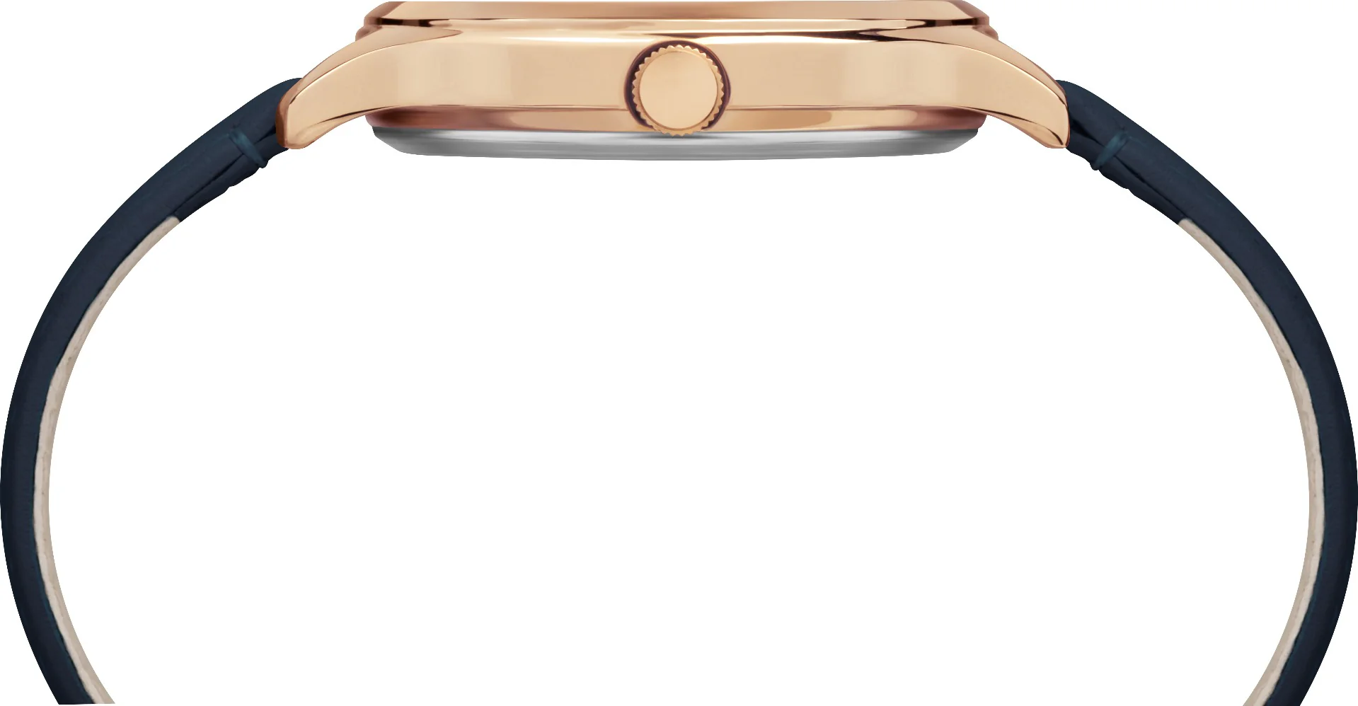 Timex City Collection Women's Quartz Analog Rose Gold-Tone Dial Round Case Leather-Strap Function Watch -TW2R66700 - Image 2