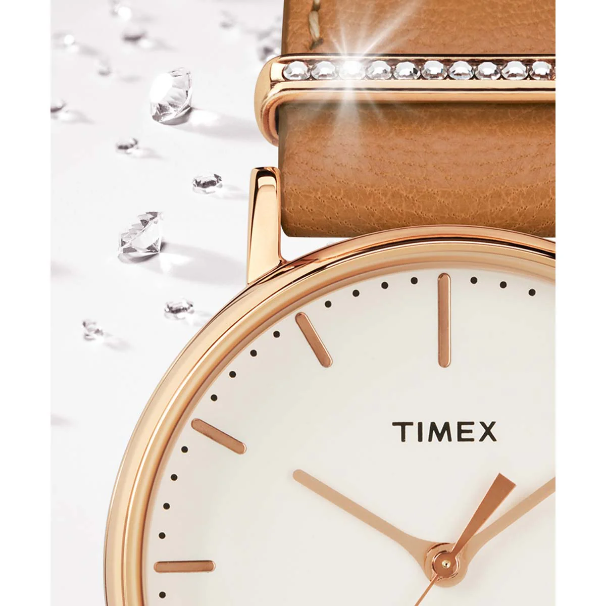 Timex Global Women's Rose Gold-Tone Dial  Case Designed-with-Crystals Function Watch -TW2R70200 - Image 9
