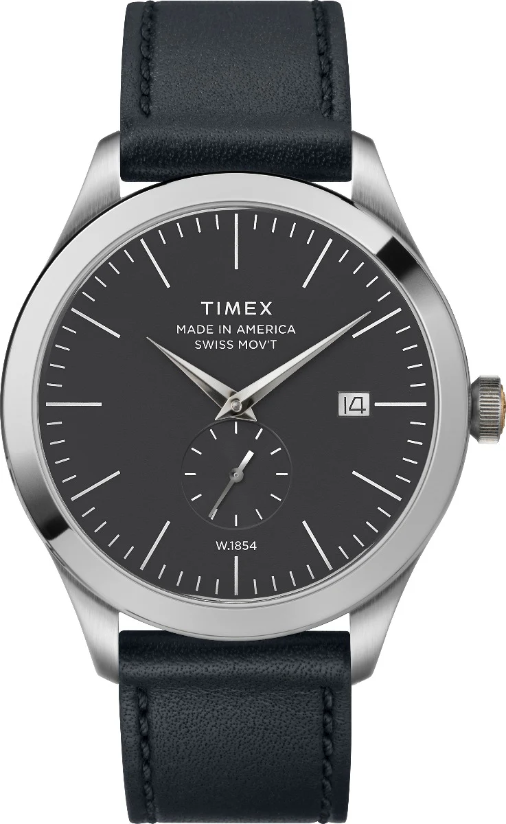 Timex American Documents Men's Swiss Quartz Analog Stainless Steel Dial Round Case Leather-Strap Function Watch -TW2R82800 - Image 7