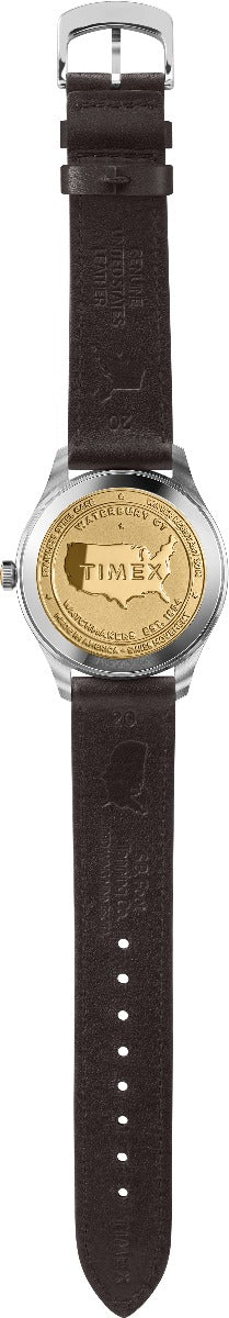 Timex American Documents Men's Swiss Quartz Analog Gunmetal Dial Round Case Leather-Strap Function Watch -TW2R83000 - Image 4