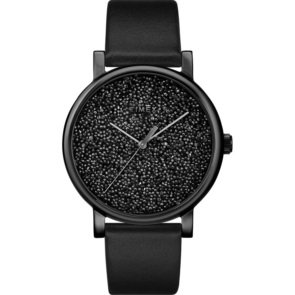 Timex City Collection Women's Quartz Analog Black Dial Round Case Leather-Strap Function Watch -TW2R95100 - Image 5