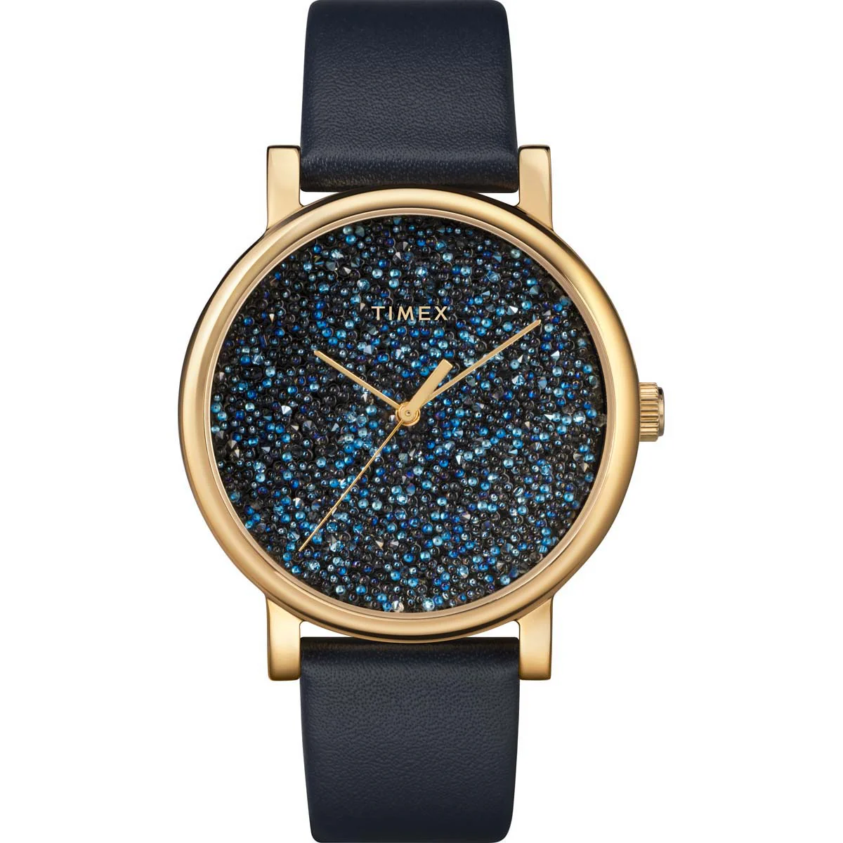 Timex Global Women's Gold-Tone Dial  Case Leather-Strap Function Watch -TW2R98100 - Image 5