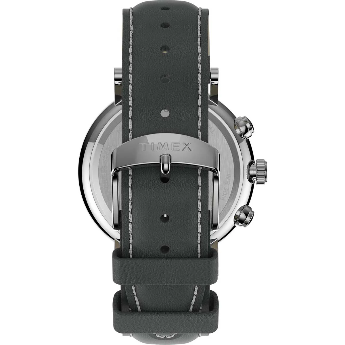 Timex Essential Collection Men's Quartz Analog Silver-Tone Dial Round Case Leather-Strap Function Watch -TW2T67500 - Image 3