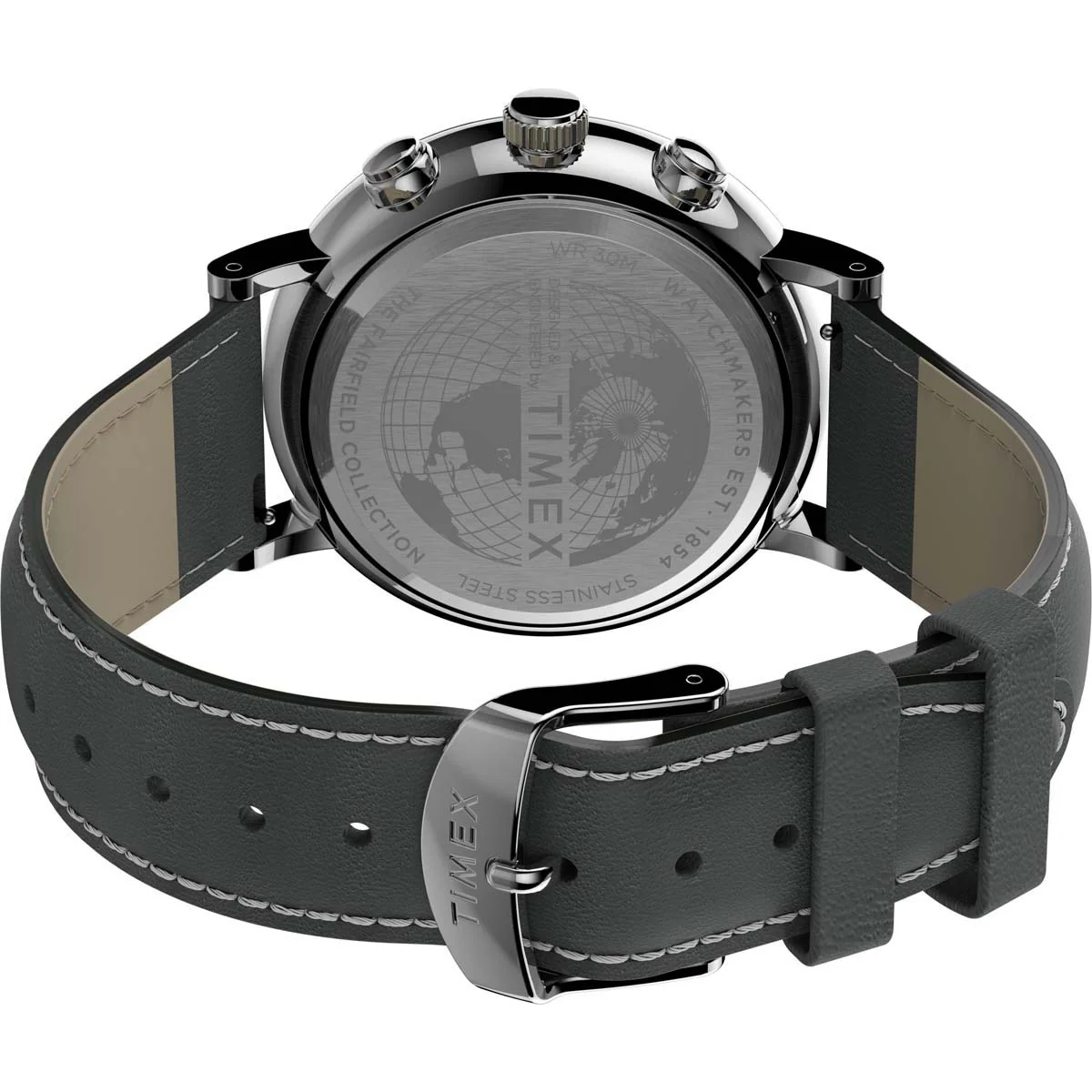 Timex Essential Collection Men's Quartz Analog Silver-Tone Dial Round Case Leather-Strap Function Watch -TW2T67500 - Image 8