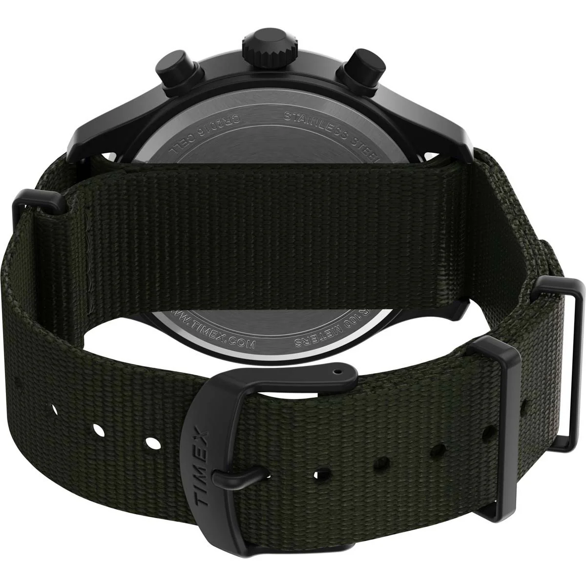 Timex Expedition Men's Quartz Analog Black Dial Round Case Fabric-Double-Layer-Slip-Thru-Strap Function Watch -TW2T72800 - Image 9