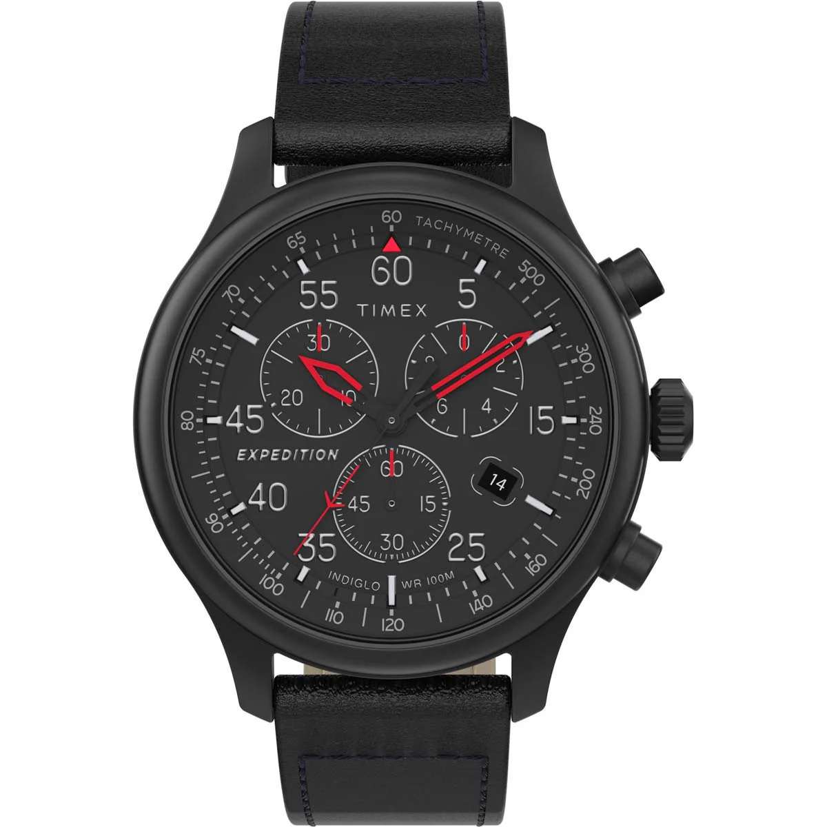 Timex Expedition Men's Quartz Analog Black Dial Round Case Leather-Strap Function Watch -TW2T73000 - Image 6