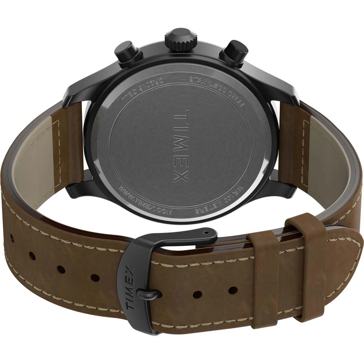 Timex Expedition Men's Quartz Analog Gunmetal Dial Round Case Leather-Strap Function Watch -TW2T73100AP - Image 4