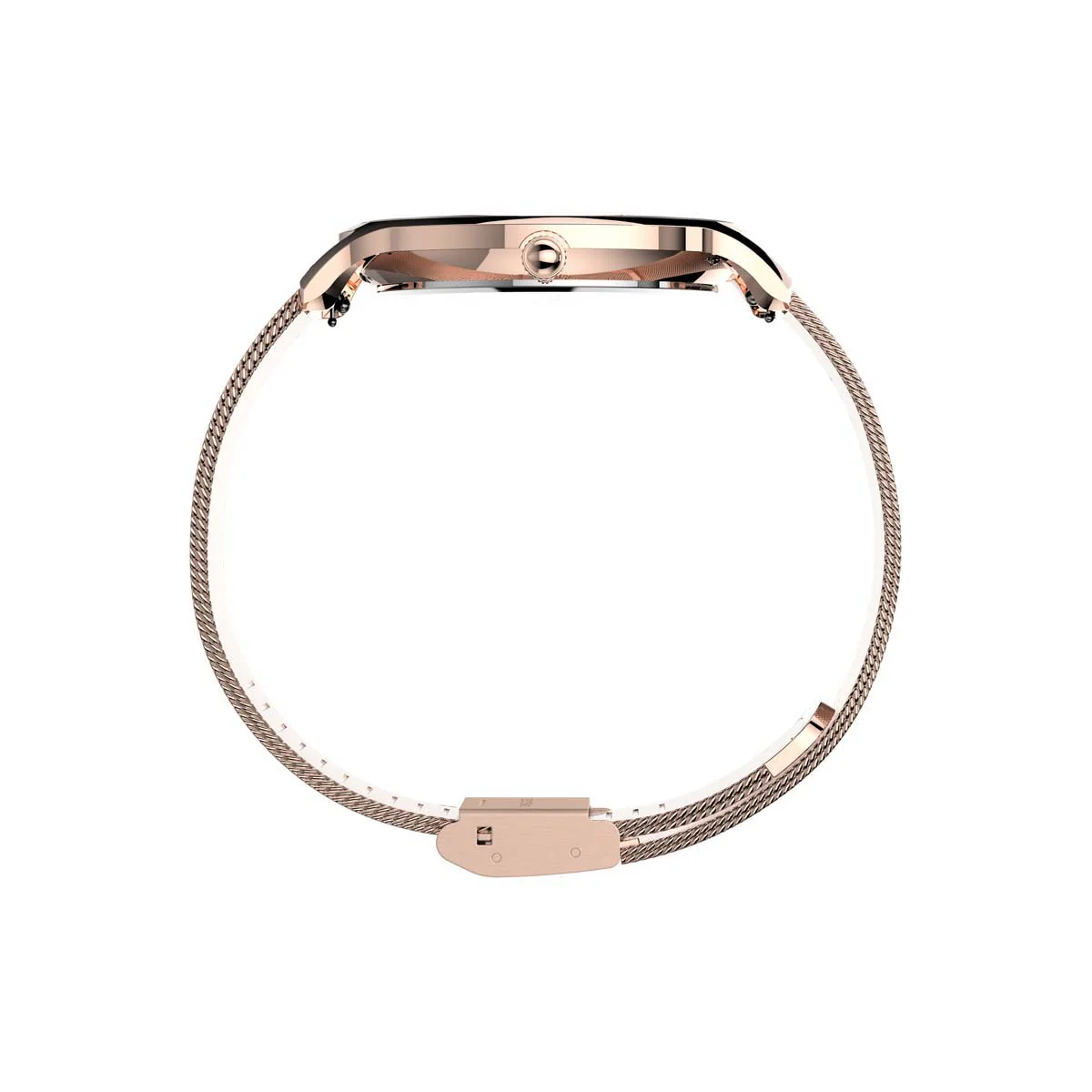 Timex Global Women's Rose Gold-Tone Dial  Case Stainless-Steel-Mesh-Bracelet Function Watch -TW2T73900 - Image 2