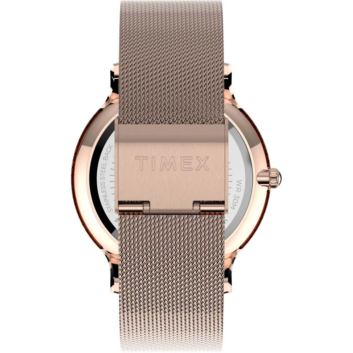 Timex Global Women's Rose Gold-Tone Dial  Case Stainless-Steel-Mesh-Bracelet Function Watch -TW2T73900 - Image 3