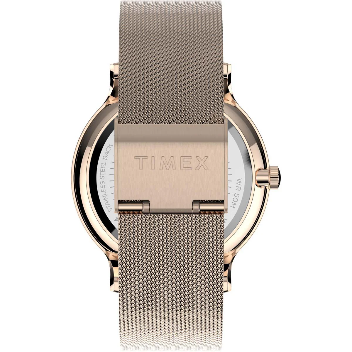 Timex Global Women's Rose Gold-Tone Dial  Case Stainless-Steel-Mesh-Bracelet Function Watch -TW2T74500 - Image 8
