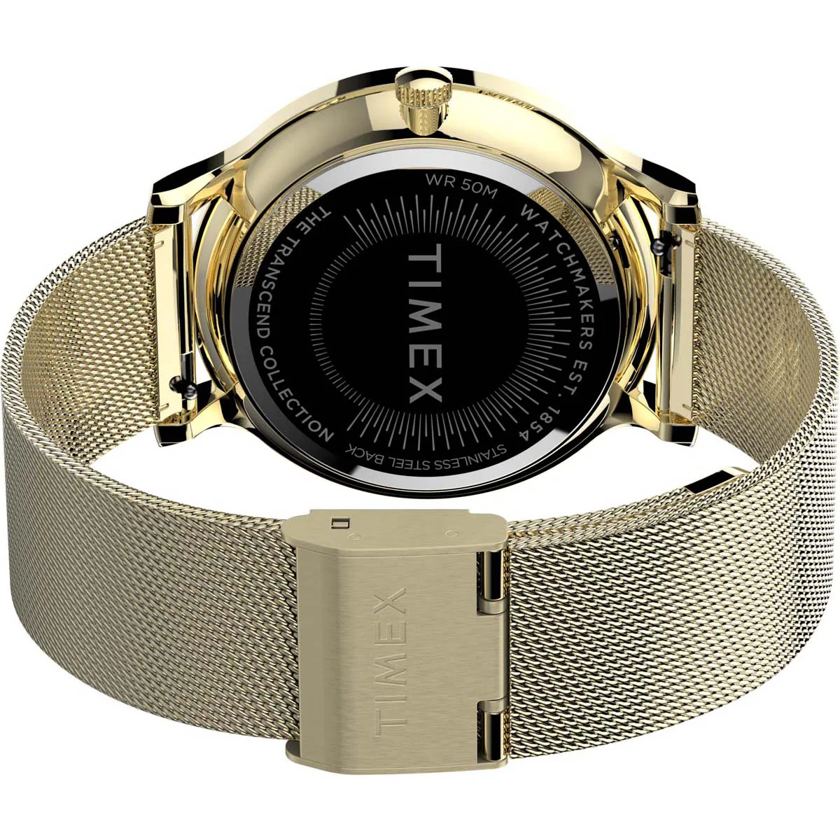 Timex Global Women's Gold-Tone Dial  Case Stainless-Steel-Mesh-Bracelet Function Watch -TW2T74600 - Image 4
