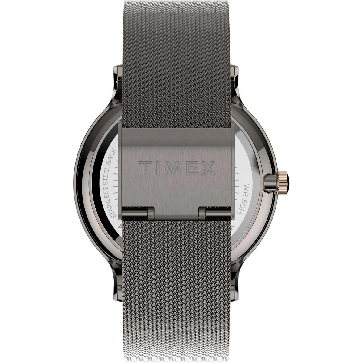 Timex Global Women's Gunmetal Dial  Case Stainless-Steel-Mesh-Bracelet Function Watch -TW2T74700 - Image 3
