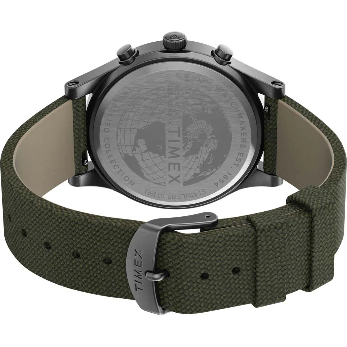 Timex Military Men's Quartz Analog Silver-Tone Dial Round Case Fabric-Strap Function Watch -TW2T75800 - Image 4
