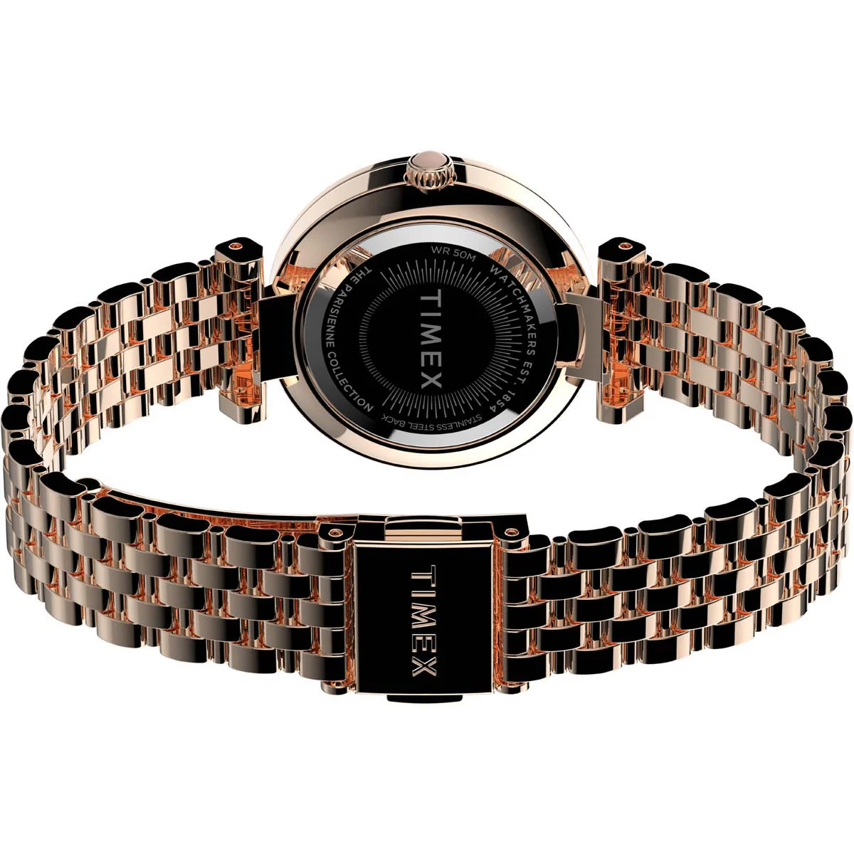 Timex Global Women's Rose Gold-Tone Dial  Case Stainless-Steel Function Watch -TW2T78800 - Image 9